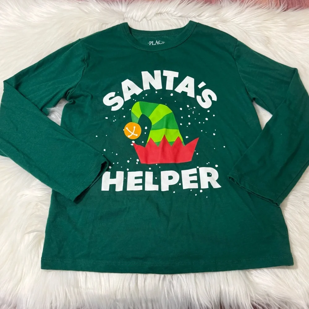 The Children’s Place Christmas Long Sleeve Shirt - Boys M (7/8)